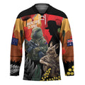 New Zealand and Australia ANZAC Day Hockey Jersey Sliver Fern Kakapo With Golden Wattle Kangaroo - Aussie Hoodie