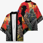 New Zealand and Australia ANZAC Day Kimono Sliver Fern Kakapo With Golden Wattle Kangaroo - Aussie Hoodie