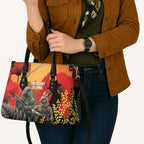 New Zealand and Australia ANZAC Day Leather Bag Sliver Fern Kakapo With Golden Wattle Kangaroo - Aussie Hoodie