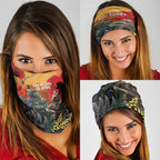New Zealand and Australia ANZAC Day Neck Gaiter Sliver Fern Kakapo With Golden Wattle Kangaroo - Aussie Hoodie