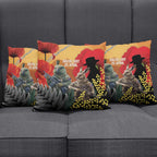 New Zealand and Australia ANZAC Day Pillow Cover Sliver Fern Kakapo With Golden Wattle Kangaroo - Aussie Hoodie