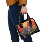 New Zealand and Australia ANZAC Day Shoulder Handbag Sliver Fern Kakapo With Golden Wattle Kangaroo