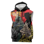 New Zealand and Australia ANZAC Day Sleeveless Hoodie Sliver Fern Kakapo With Golden Wattle Kangaroo - Aussie Hoodie