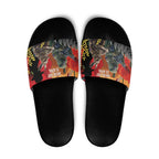 New Zealand and Australia ANZAC Day Slide Sandals Sliver Fern Kakapo With Golden Wattle Kangaroo - Aussie Hoodie
