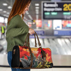 New Zealand and Australia ANZAC Day Travel Bag Sliver Fern Kakapo With Golden Wattle Kangaroo - Aussie Hoodie