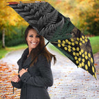 New Zealand and Australia ANZAC Day Umbrella Sliver Fern Kakapo With Golden Wattle Kangaroo - Aussie Hoodie