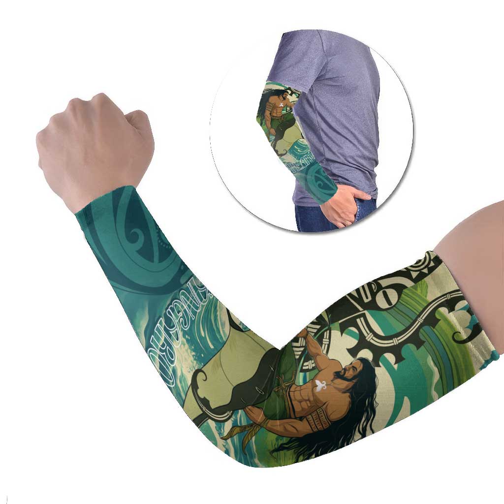 Aotearoa Tangaroa Atua Arm Sleeves New Zealand God Of The Ocean - Aussie Hoodie