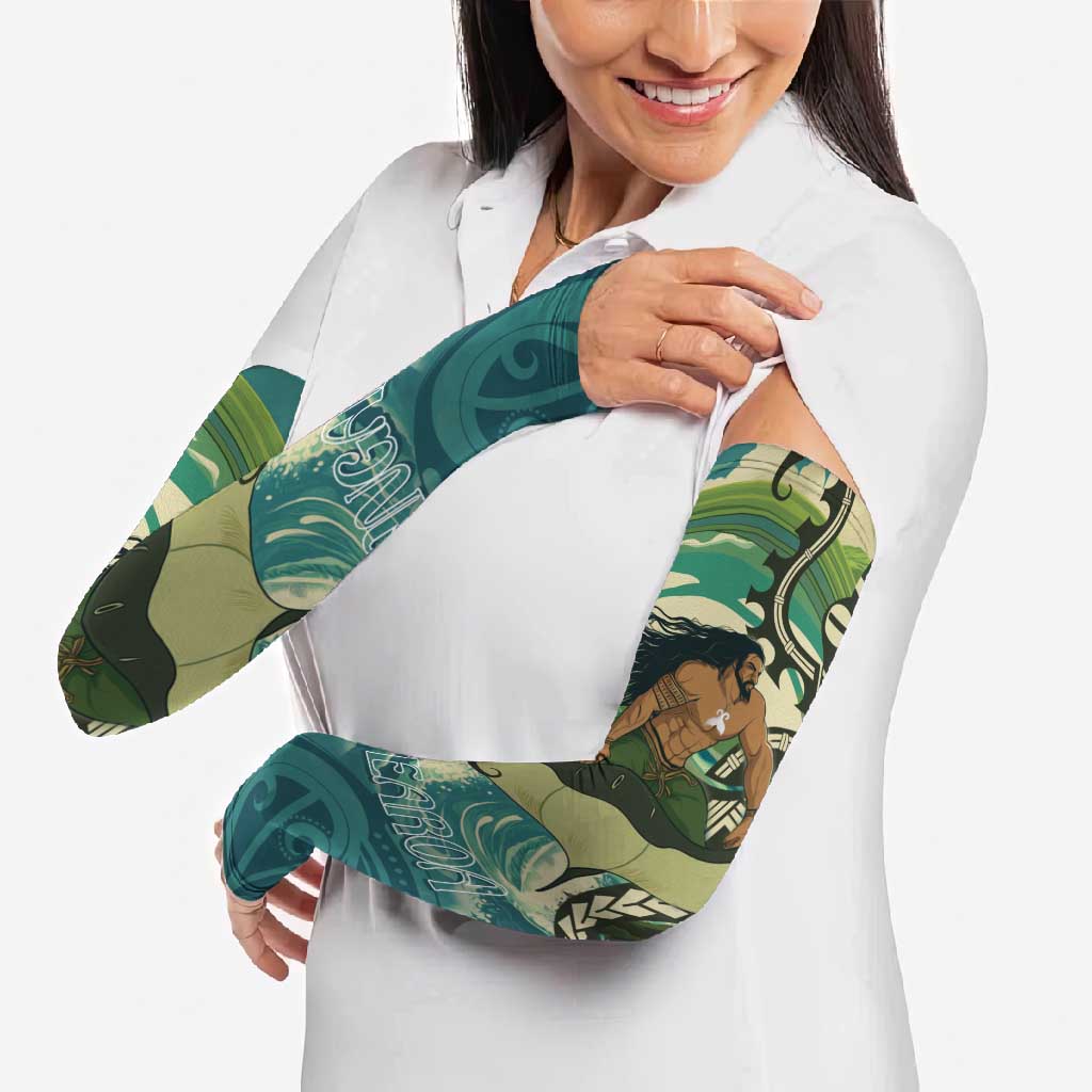 Aotearoa Tangaroa Atua Arm Sleeves New Zealand God Of The Ocean - Aussie Hoodie