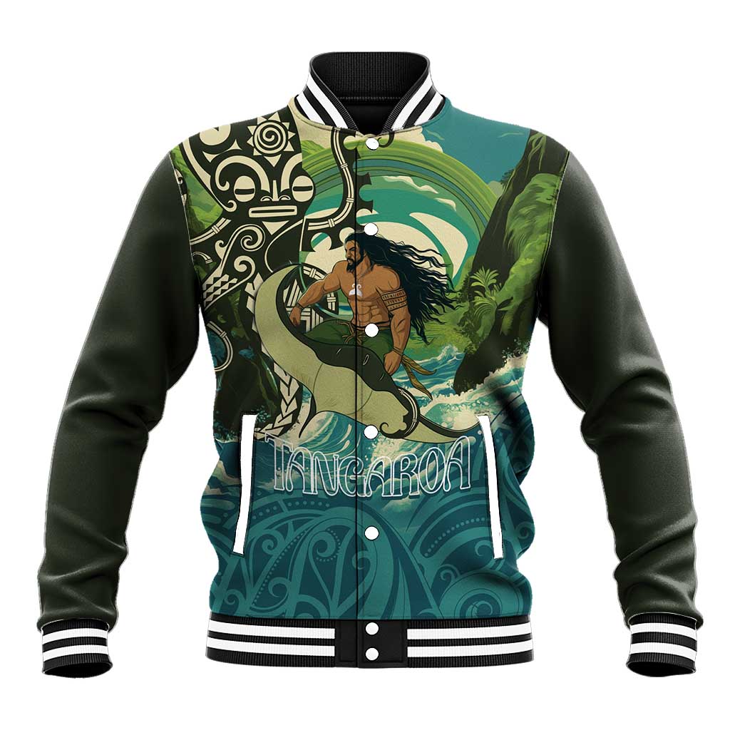 Aotearoa Tangaroa Atua Baseball Jacket New Zealand God Of The Ocean