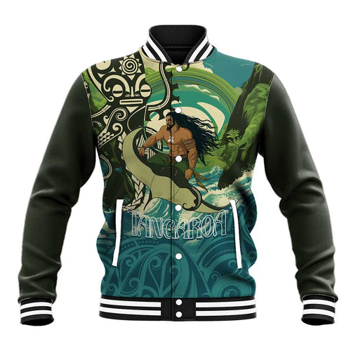 Aotearoa Tangaroa Atua Baseball Jacket New Zealand God Of The Ocean
