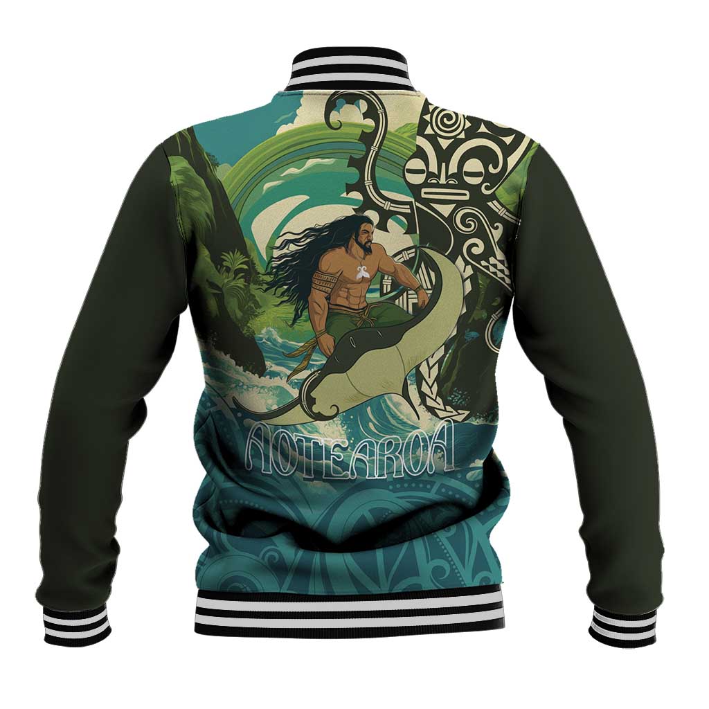 Aotearoa Tangaroa Atua Baseball Jacket New Zealand God Of The Ocean