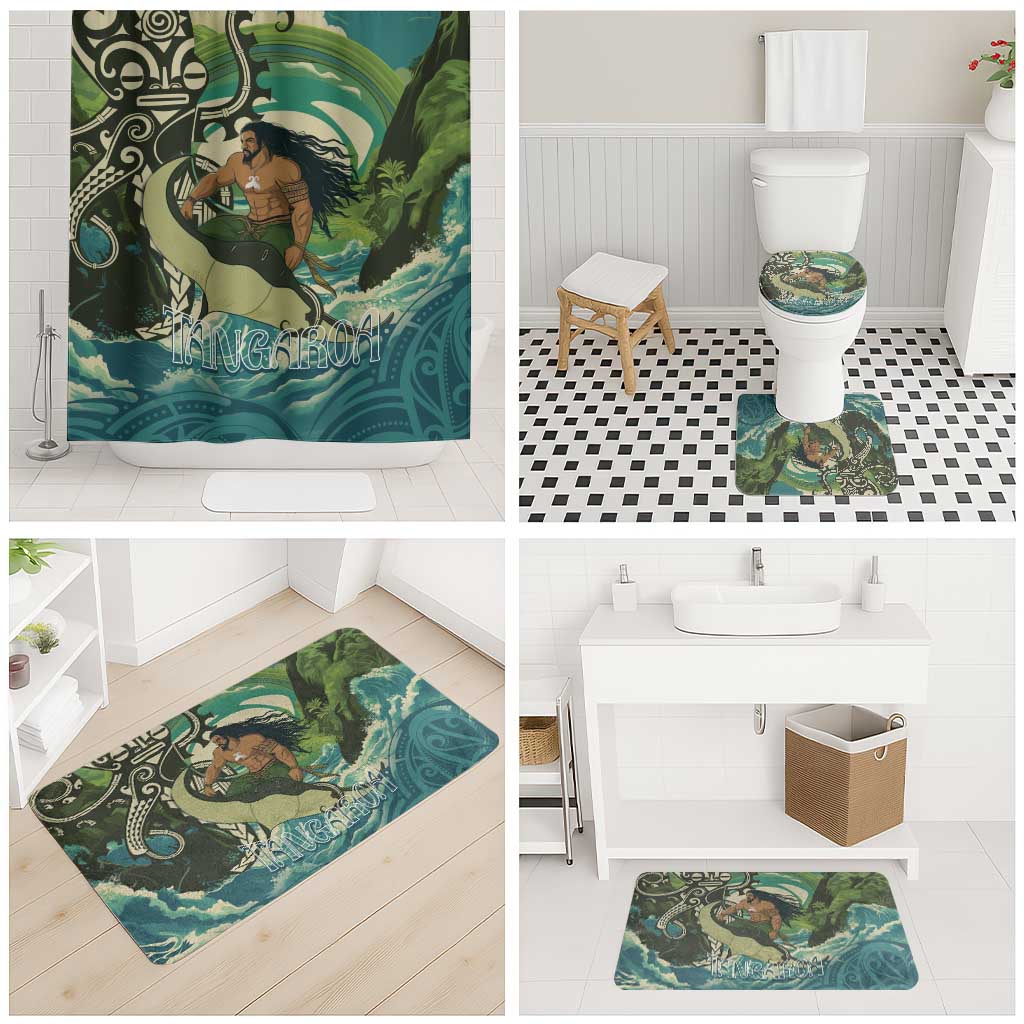 Aotearoa Tangaroa Atua Bathroom Set New Zealand God Of The Ocean - Aussie Hoodie