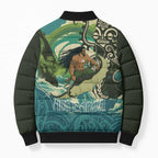 Aotearoa Tangaroa Atua Bomber Puffer Jacket New Zealand God Of The Ocean - Aussie Hoodie