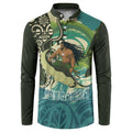 Aotearoa Tangaroa Atua Button Sweatshirt New Zealand God Of The Ocean