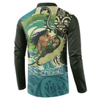 Aotearoa Tangaroa Atua Button Sweatshirt New Zealand God Of The Ocean