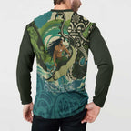 Aotearoa Tangaroa Atua Button Sweatshirt New Zealand God Of The Ocean