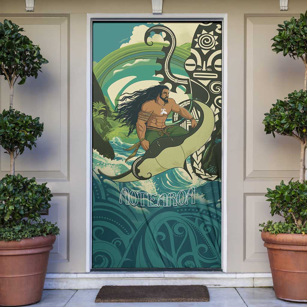 Aotearoa Tangaroa Atua Door Cover New Zealand God Of The Ocean - Aussie Hoodie