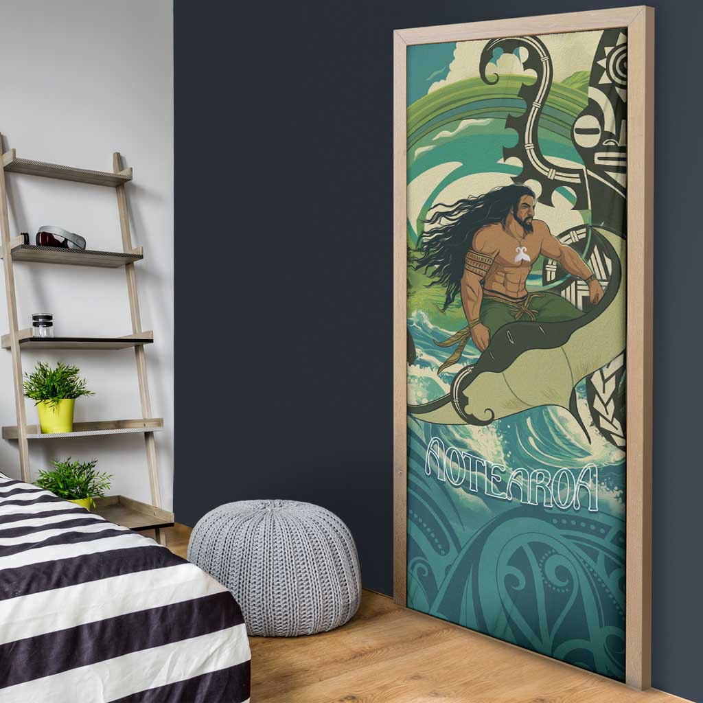 Aotearoa Tangaroa Atua Door Cover New Zealand God Of The Ocean - Aussie Hoodie