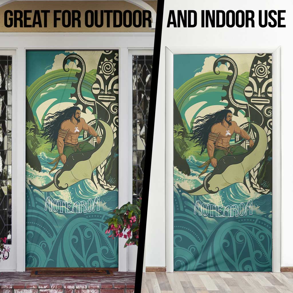 Aotearoa Tangaroa Atua Door Cover New Zealand God Of The Ocean - Aussie Hoodie