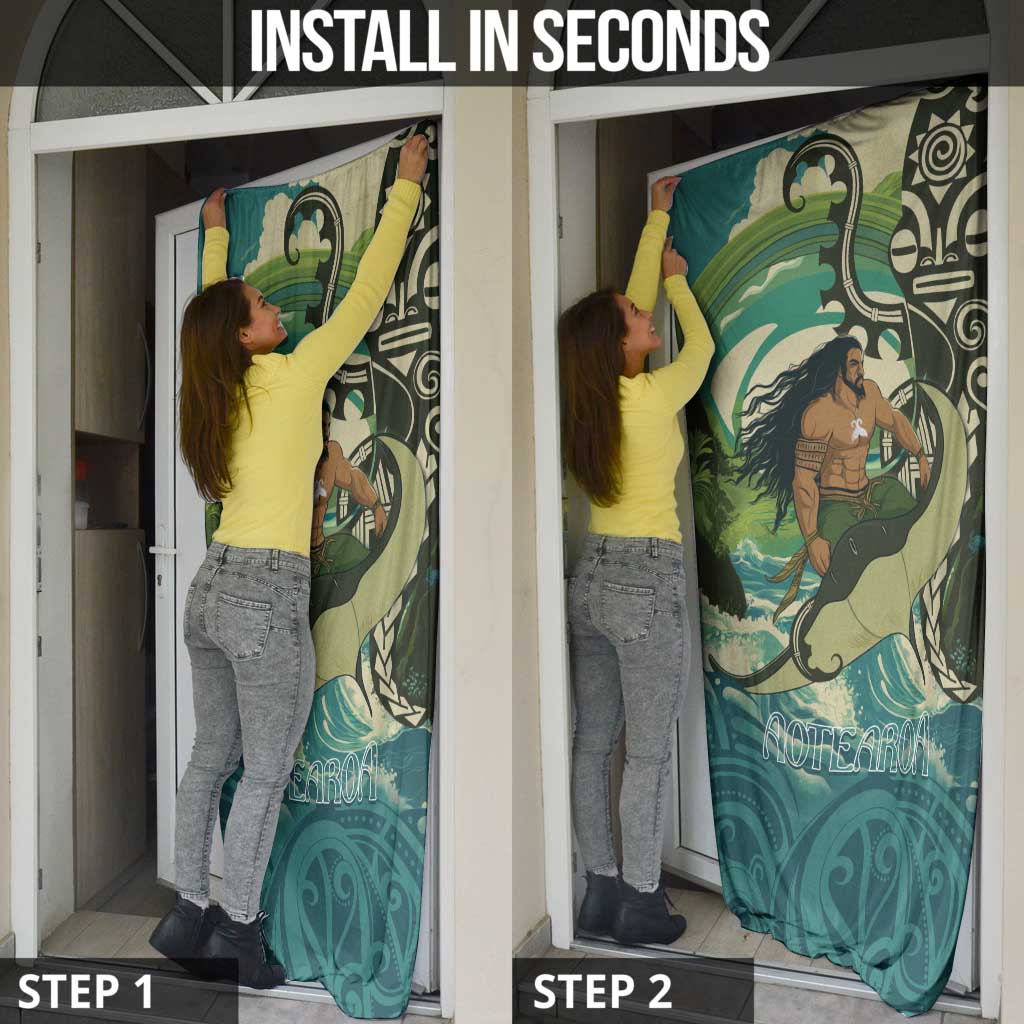 Aotearoa Tangaroa Atua Door Cover New Zealand God Of The Ocean - Aussie Hoodie