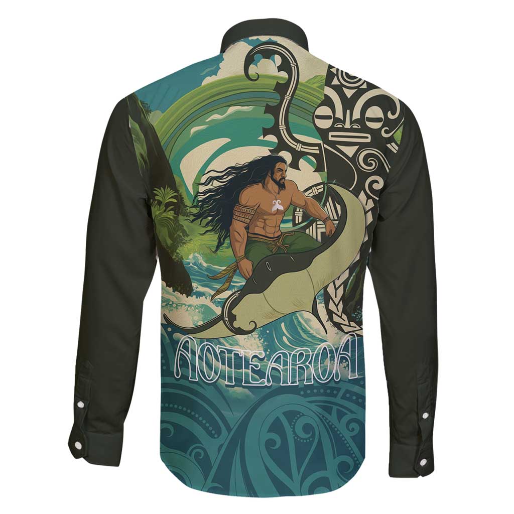 Aotearoa Tangaroa Atua Family Matching Puletasi and Hawaiian Shirt New Zealand God Of The Ocean