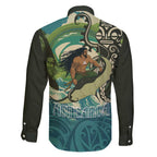 Aotearoa Tangaroa Atua Family Matching Summer Maxi Dress and Hawaiian Shirt New Zealand God Of The Ocean