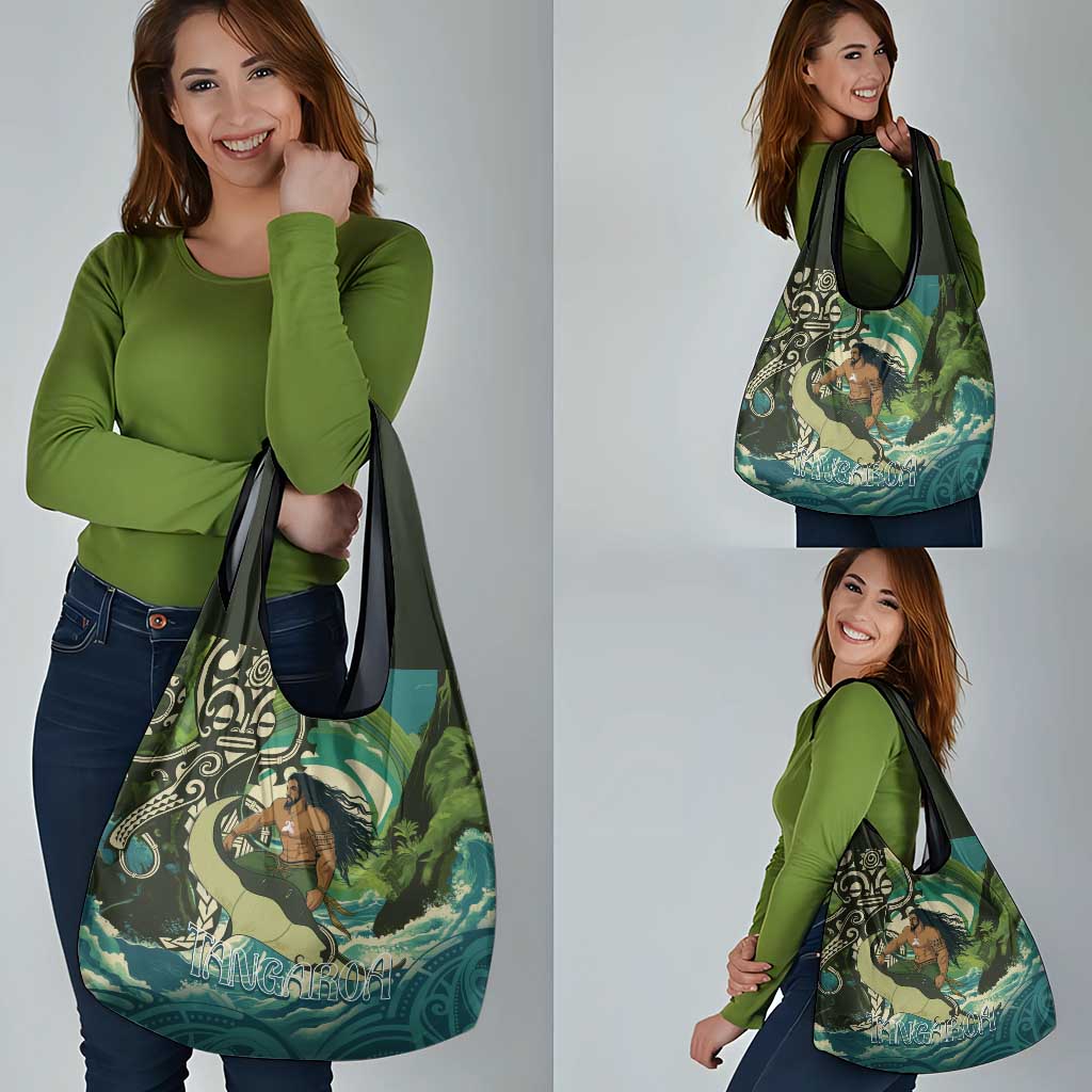 Aotearoa Tangaroa Atua Grocery Bag New Zealand God Of The Ocean