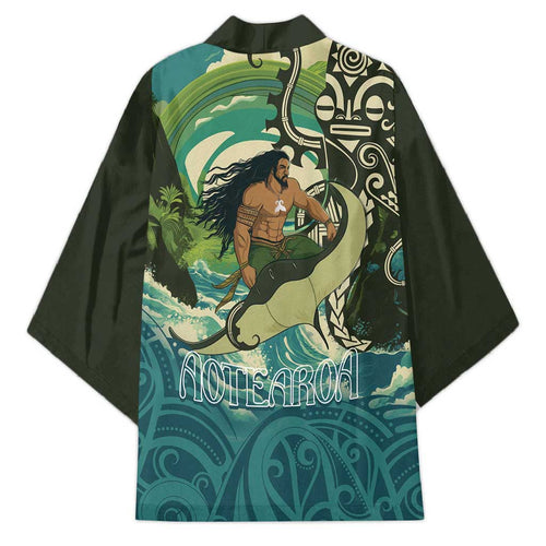 Aotearoa Tangaroa Atua Kimono New Zealand God Of The Ocean - Aussie Hoodie