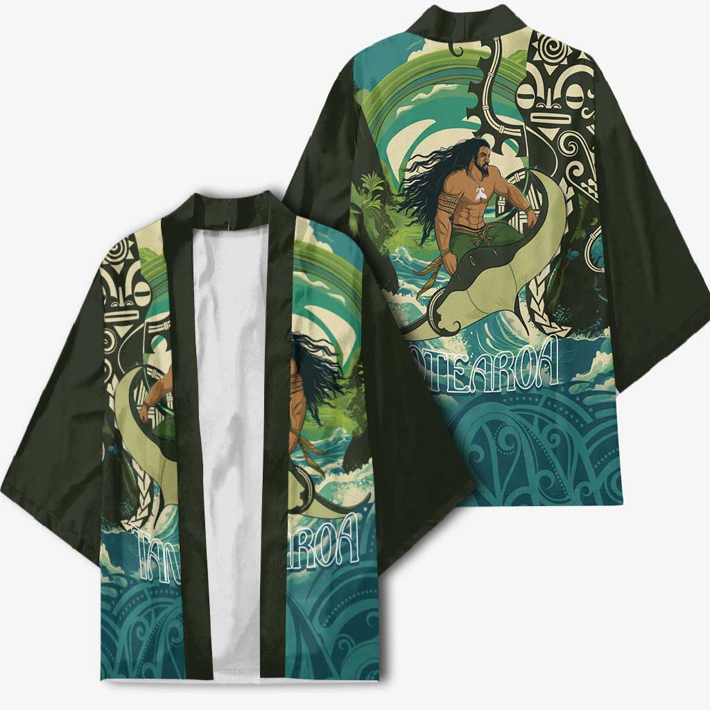 Aotearoa Tangaroa Atua Kimono New Zealand God Of The Ocean - Aussie Hoodie