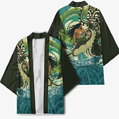 Aotearoa Tangaroa Atua Kimono New Zealand God Of The Ocean - Aussie Hoodie