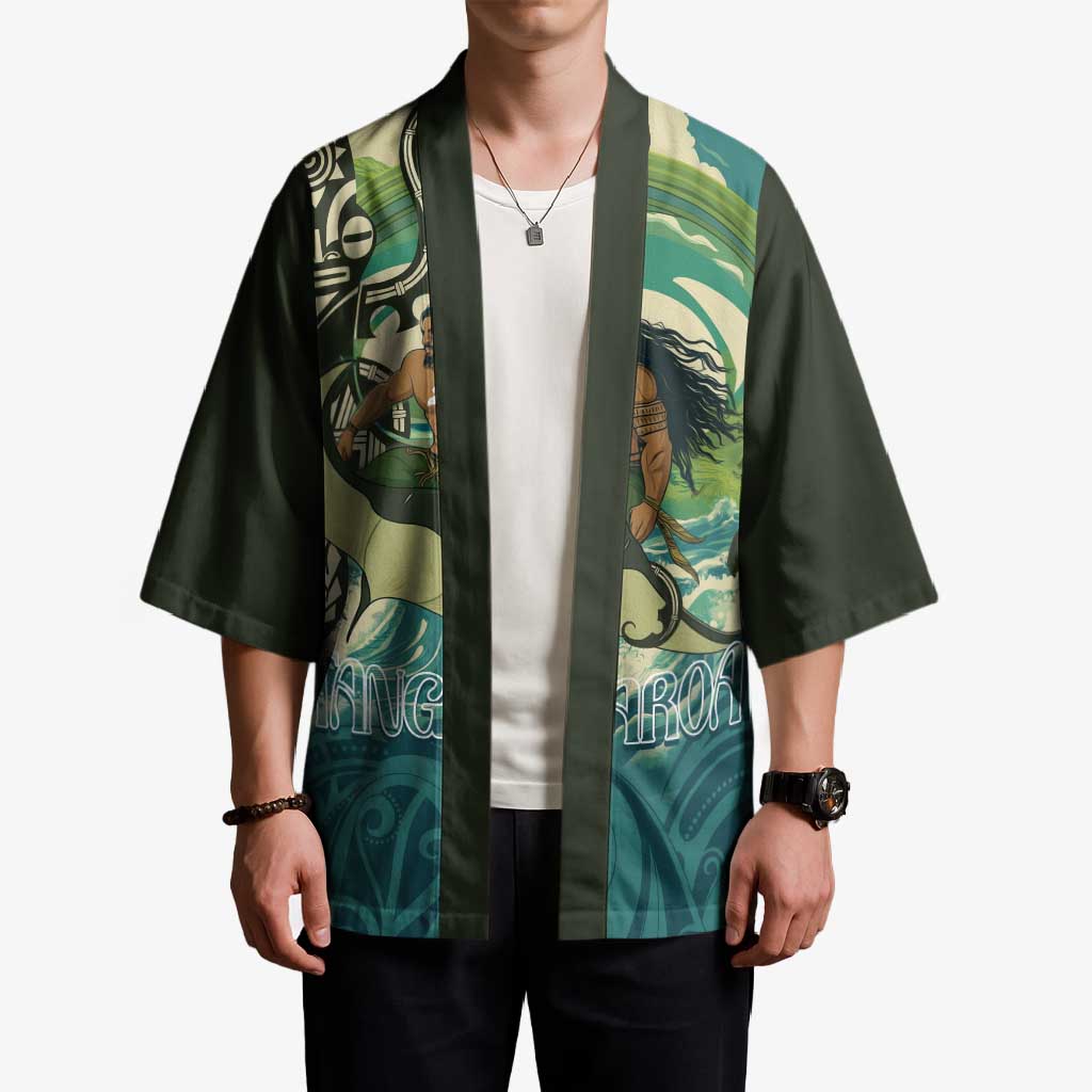 Aotearoa Tangaroa Atua Kimono New Zealand God Of The Ocean - Aussie Hoodie