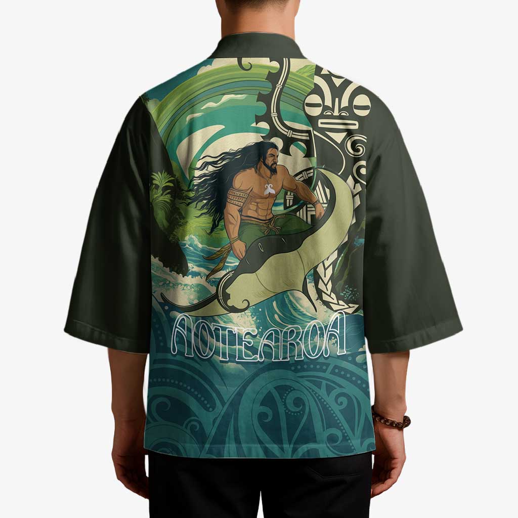Aotearoa Tangaroa Atua Kimono New Zealand God Of The Ocean - Aussie Hoodie