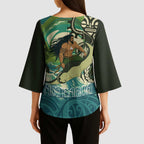 Aotearoa Tangaroa Atua Kimono Sleeve Blouse New Zealand God Of The Ocean - Aussie Hoodie