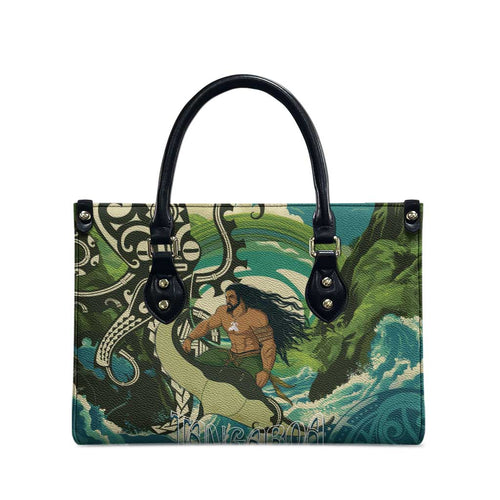 Aotearoa Tangaroa Atua Leather Bag New Zealand God Of The Ocean - Aussie Hoodie