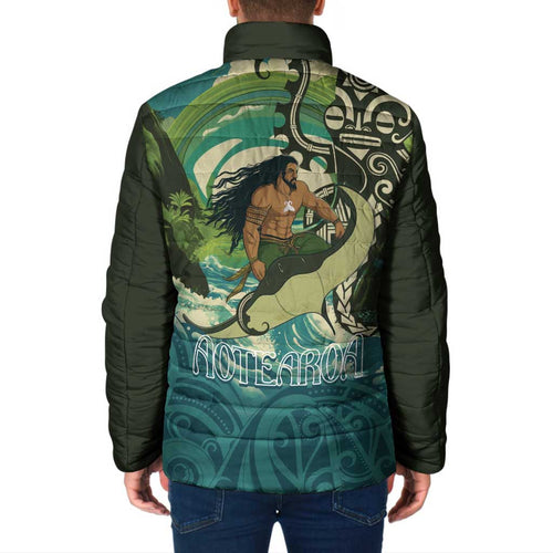 Aotearoa Tangaroa Atua Padded Jacket New Zealand God Of The Ocean - Aussie Hoodie