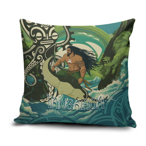 Aotearoa Tangaroa Atua Pillow Cover New Zealand God Of The Ocean - Aussie Hoodie