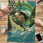 Aotearoa Tangaroa Atua Puzzle New Zealand God Of The Ocean - Aussie Hoodie