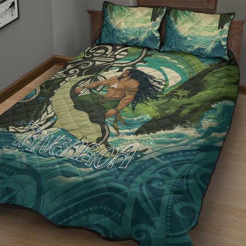 Aotearoa Tangaroa Atua Quilt Bed Set New Zealand God Of The Ocean