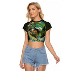Aotearoa Tangaroa Atua Raglan Cropped T Shirt New Zealand God Of The Ocean