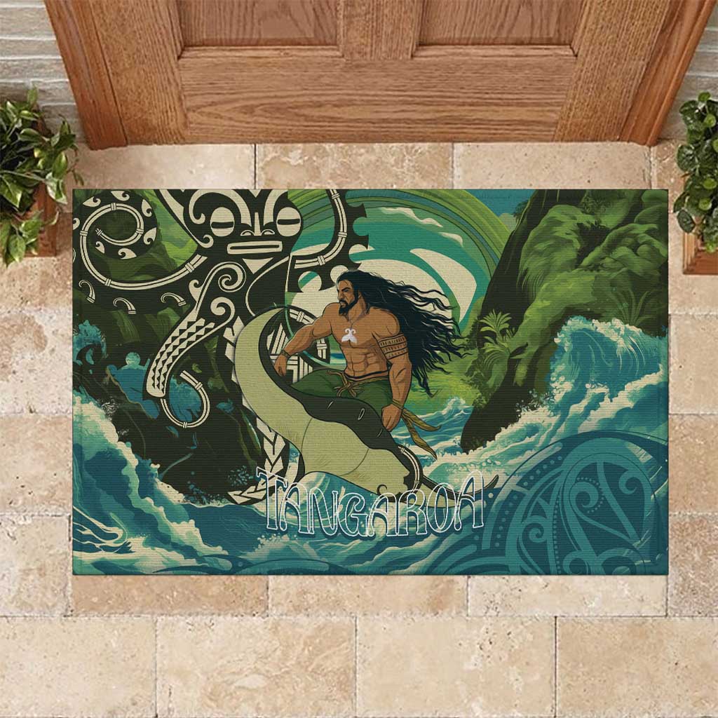 Aotearoa Tangaroa Atua Rubber Doormat New Zealand God Of The Ocean