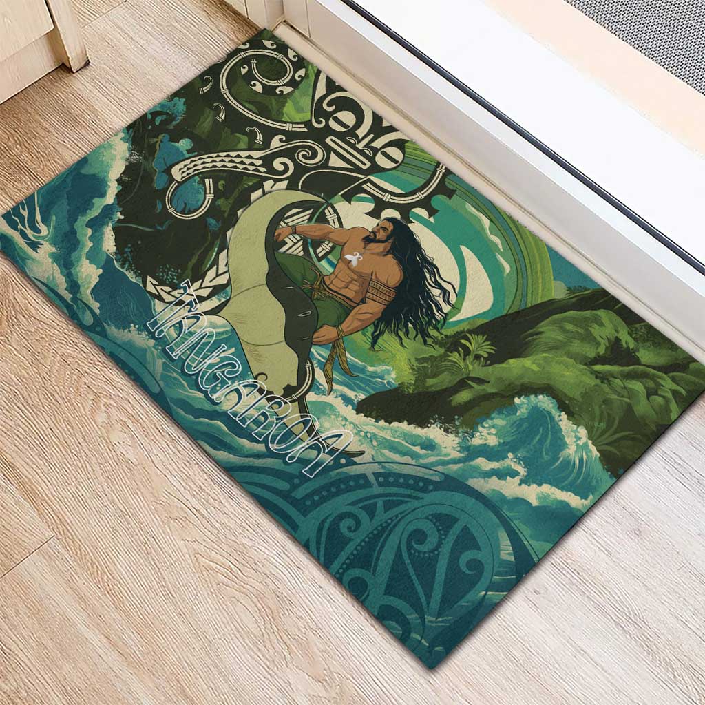 Aotearoa Tangaroa Atua Rubber Doormat New Zealand God Of The Ocean