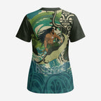 Aotearoa Tangaroa Atua Scrub Top New Zealand God Of The Ocean - Aussie Hoodie