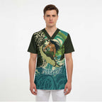 Aotearoa Tangaroa Atua Scrub Top New Zealand God Of The Ocean - Aussie Hoodie