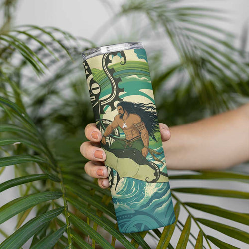 Aotearoa Tangaroa Atua Skinny Tumbler New Zealand God Of The Ocean