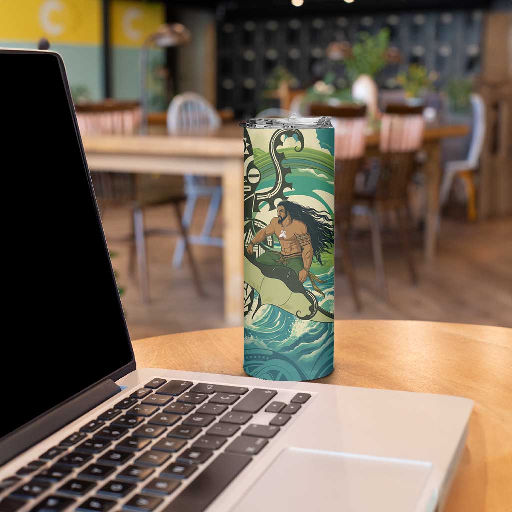 Aotearoa Tangaroa Atua Skinny Tumbler New Zealand God Of The Ocean