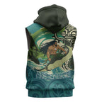 Aotearoa Tangaroa Atua Sleeveless Hoodie New Zealand God Of The Ocean - Aussie Hoodie