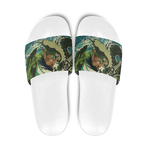 Aotearoa Tangaroa Atua Slide Sandals New Zealand God Of The Ocean - Aussie Hoodie