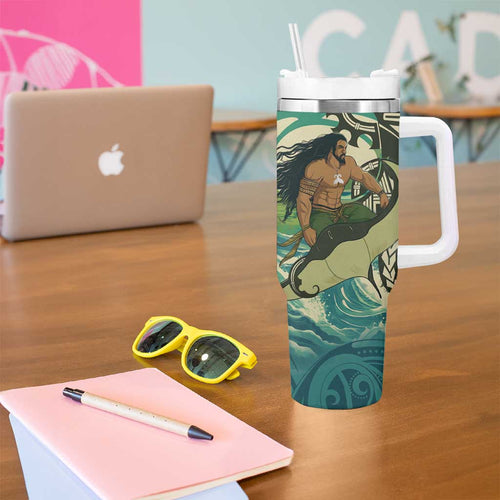 Aotearoa Tangaroa Atua Tumbler With Handle New Zealand God Of The Ocean