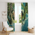 Aotearoa Tangaroa Atua Window Curtain New Zealand God Of The Ocean