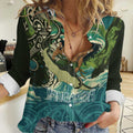 Aotearoa Tangaroa Atua Women Casual Shirt New Zealand God Of The Ocean